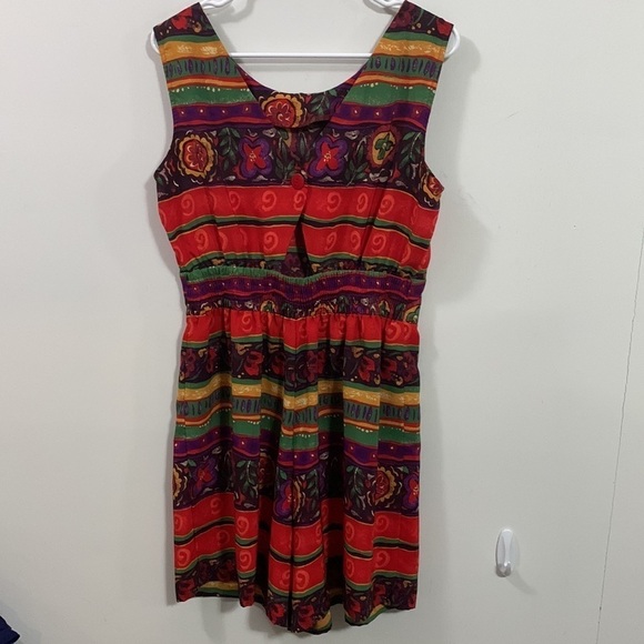 Kathie Lee Collection colorful culottes jumpsuit - very nice condition! Size 8 - Picture 3 of 5